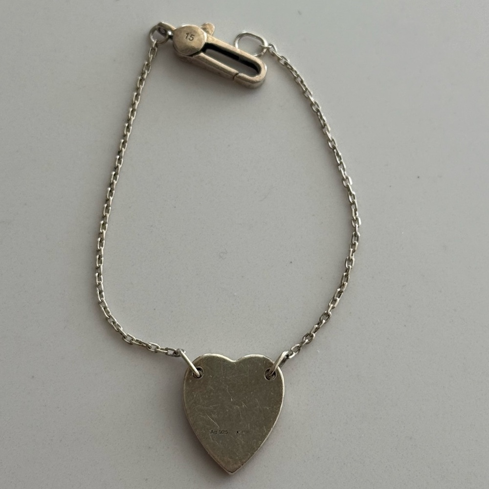 Gucci Silver Heart Tag Bracelet - Picture 2 of 3